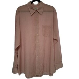 Brooks Brothers 346‎ Casual Button Front Dress Shirt Men Large Red Checkered